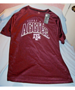 Texas A &amp; M Aggie Polyester Lightweight Shirt-Knights Apparel w/Tags-L/G... - £12.05 GBP