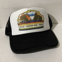 Vintage Hoover Dam Trucker Hat Nevada Cap Vacation Hat SnapBack Black Un... - $9.49