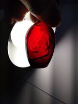 Wheaton Ruby Red Carnival Glass Bottle George Washington Retro 1971 Mini 3" - $21.05