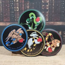 Set of 4 Hogwarts House Mascot Coasters - Valentine&#39;s Day - Harry Potter Inspire - £7.65 GBP