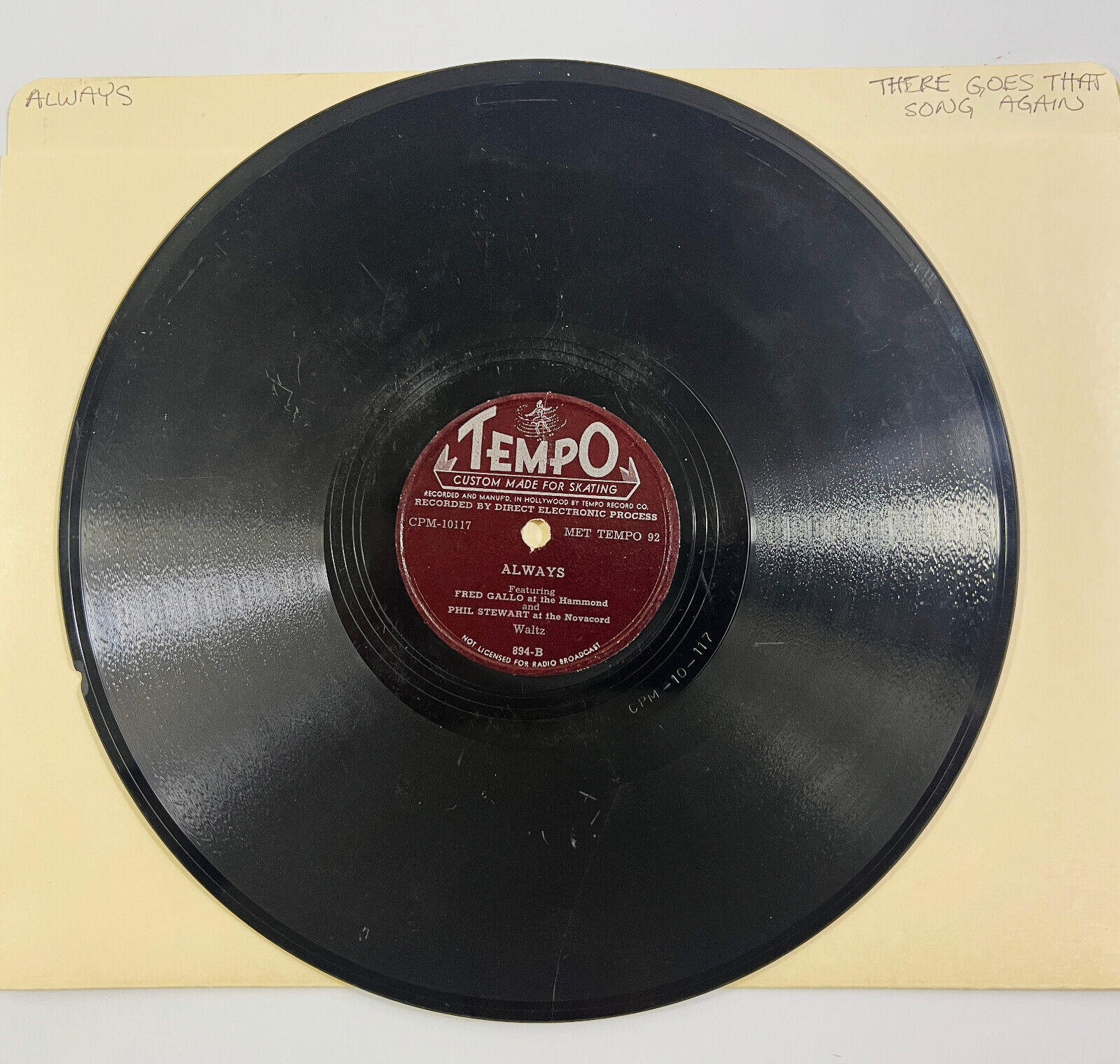 FRED GALLO &amp; PHIL STEWART  - ALWAYS ~  78 RPM Tempo CPM-10117 - $14.84