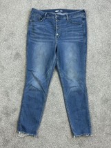 Rockstar Super Skinny Crop Jeans 360 Stretch Women Sz 16 Button Fly Old ... - $14.73