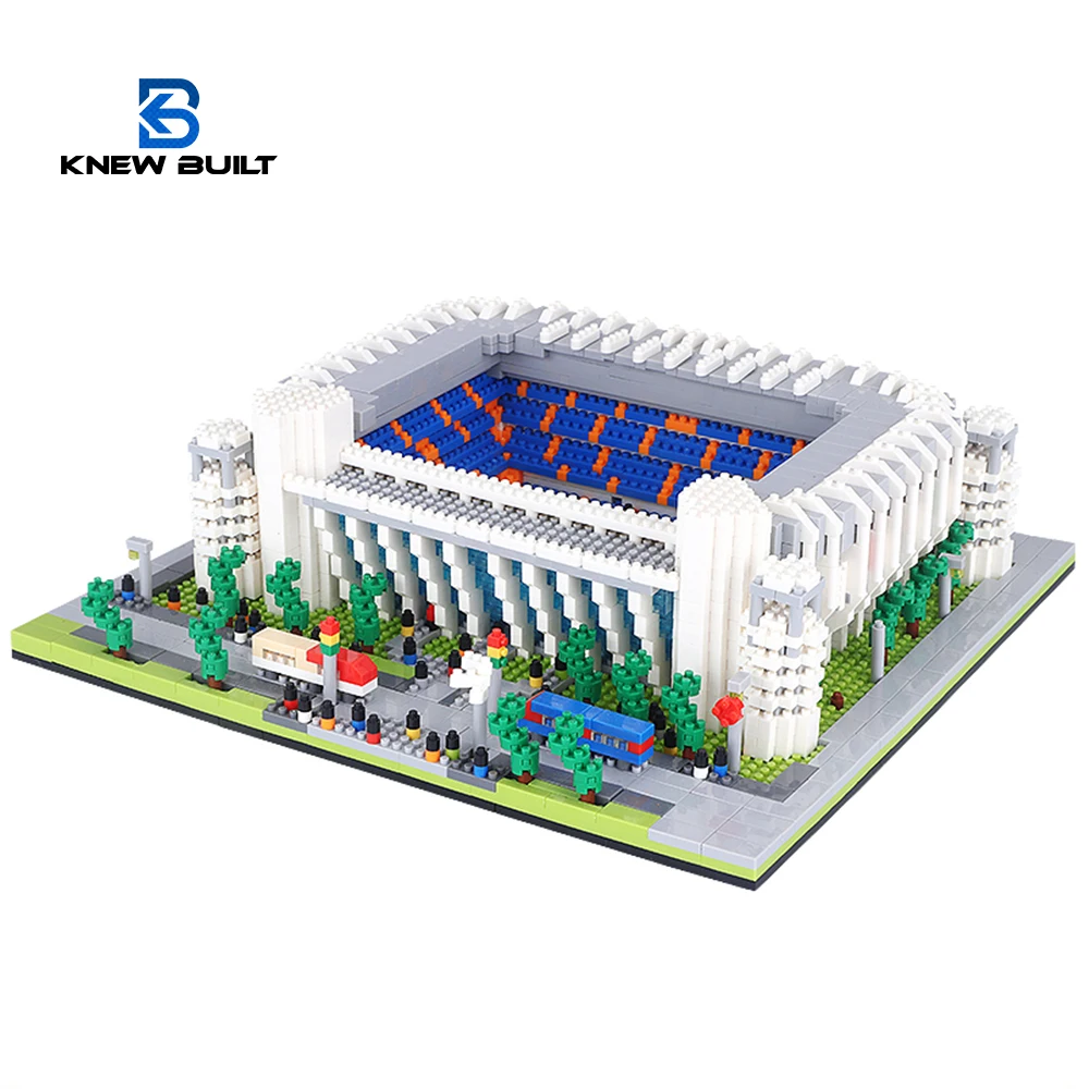 KNEW BUILT Madrid Style Soccer Stadium Model Micro Mini Diamond Block Kit for - £41.49 GBP+