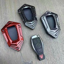 1PC Carbon Fiber Car Key Case Cover for Mercedes E C W205 W212 W176 GLC CLA GLA - $65.07