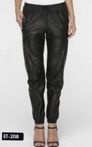 Genuine Leather Sports-luxury trend Jogging Pants For Women Winter and Summer. - £104.06 GBP