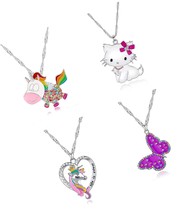 3/4/5/6 Pcs Cute Necklaces for Girls Kids Birthday - £35.31 GBP
