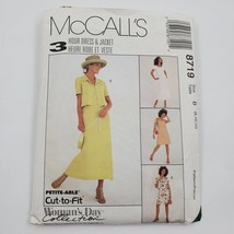 McCalls Sewing Pattern UnCut 8719 Misses&#39; Unlined Jacket and Dress Size 8-10-12 - £5.46 GBP