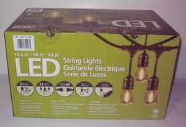 Brand New Feit Electric 48 Ft Led Outdoor String Lights Commercial Grade - Black - £38.14 GBP