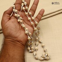 54 / 108 beads 925 solid silver tulsi mala navkar jaap mala necklace ch620 - $336.59+