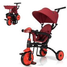 6-In-1 Foldable Baby Tricycle Toddler Bike Stroller W/ Adjustable Handle... - £132.72 GBP