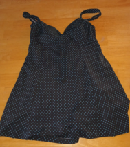 LE COVE LADIES 1-PC BLACK/POLKA DOT SWIMSUIT-12-NYLON/SPAND. GENTLY WORN... - $13.09