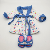 American Girl Bubble Robe Outfit Bath Spa Polka Dot (Slippers &amp; Robe) *R... - $19.75