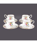 Four Royal Albert Petit Point cup and saucer sets made in England. - £67.19 GBP
