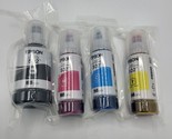 Set of Genuine EPSON 502 EcoTank Black/Cyan/Magenta/Yellow Genuine Ink B... - $24.74