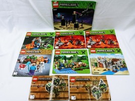 LOT of 9 LEGO Minecraft Instruction Manuals (Books Only) - £17.24 GBP