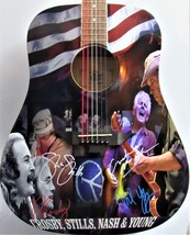 Crosby Stills Nash &amp; Young Autographed Guitar - £1,991.18 GBP