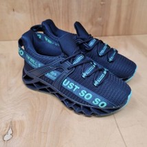 Just So So Boys Running Shoes Size 13 Eur 31 Blue Lace up Sneakers - $18.87
