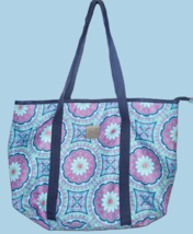 Modern Southern Home Pink and Blue Tote Bag - preowned - £9.23 GBP