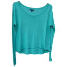 AEO American Eagle Outfitters Teal Green Pullover HiLow Crop Sweater XL ... - $9.89