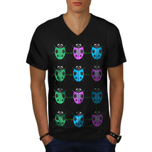 Multiple Ladybird Shirt Ladybug Fun Men V-Neck T-shirt - £10.38 GBP