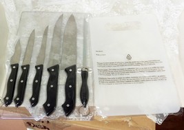 Omaha Steaks 7 Piece Cutlery Set with Cutting Board #8037 - Steak Knives - £10.95 GBP