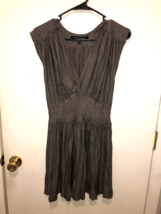 French Connection Womens SZ 0/2 Dark Gray V Neck Skater Dress - £12.65 GBP