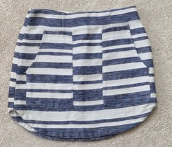 Made For Impulse Fashion Week Blue Striped Skirt Women&#39;s Size 6 - £20.53 GBP