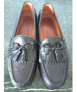 Johnston &amp; Murphy Black Leather Tassel Loafers Men&#39;s Size 8.5 D Dress Shoes - €27,51 EUR
