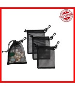 Durable Black Mesh Drawstring Bags with Clip - Ideal for Watersports &amp; O... - $31.66 CAD