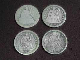 4pc Lot of Seated Liberty Dimes - £63.59 GBP