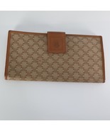 CELINE Macadam Long Wallet Vintage Clutch Purse Brown PVC Leather Italy ... - $183.25 CAD