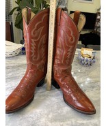 Justin men’s size 9.5 D leather cowboy boots in brown  - $170.00