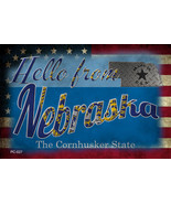 Hello From Nebraska Novelty Metal Postcard - £12.74 GBP