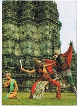 Indonesia Postcard Central Java Ramayana Dance Prambanan - $4.94