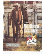 1982 Marlboro cigarettes Print Ad Man walking Country Horse 8.5&quot; x 11&quot; - £15.12 GBP