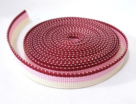 1/2&quot; 13mm wide -Thick Pink Red Tone Ombre Grosgrain Ribbon Poly Binding ... - $5.99+
