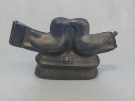 Antique Vintage Pewter E &amp; Co 665 Ice Cream Mold Chocolate Candy Kissing Birds - £62.48 GBP