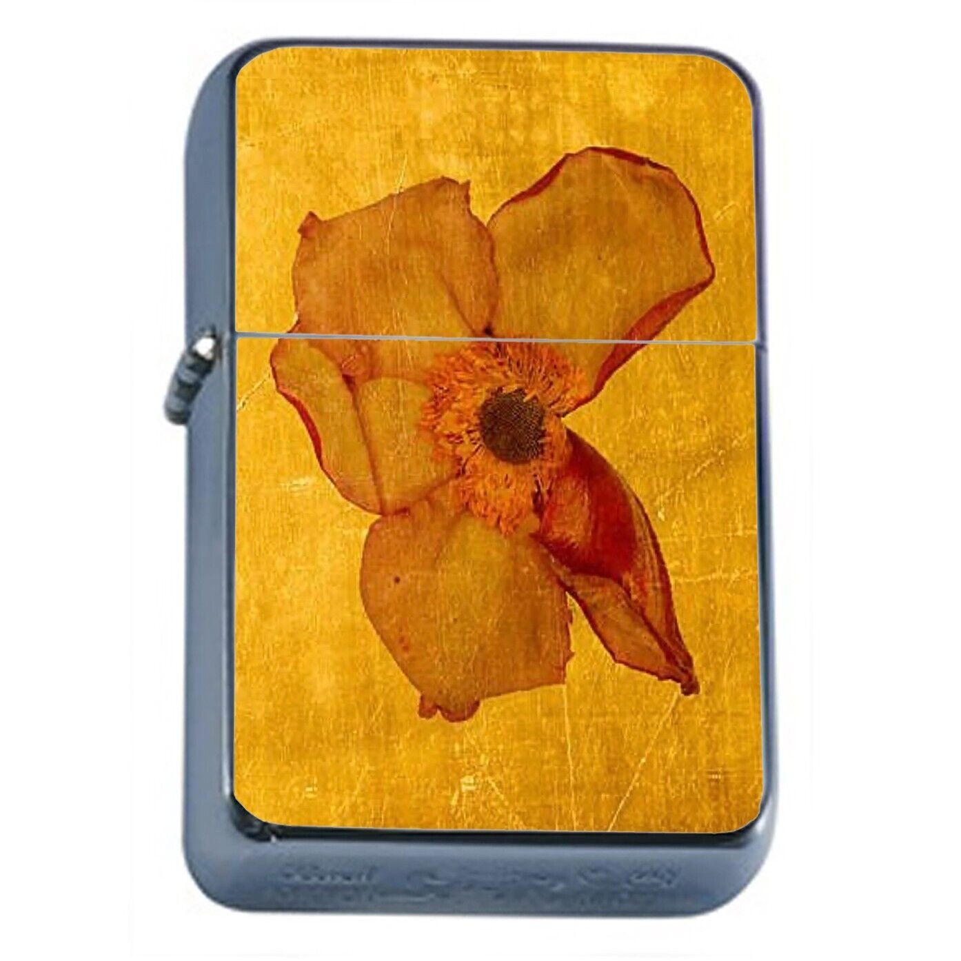 Stamped Yellow Flower Oil Lighter - $14.80