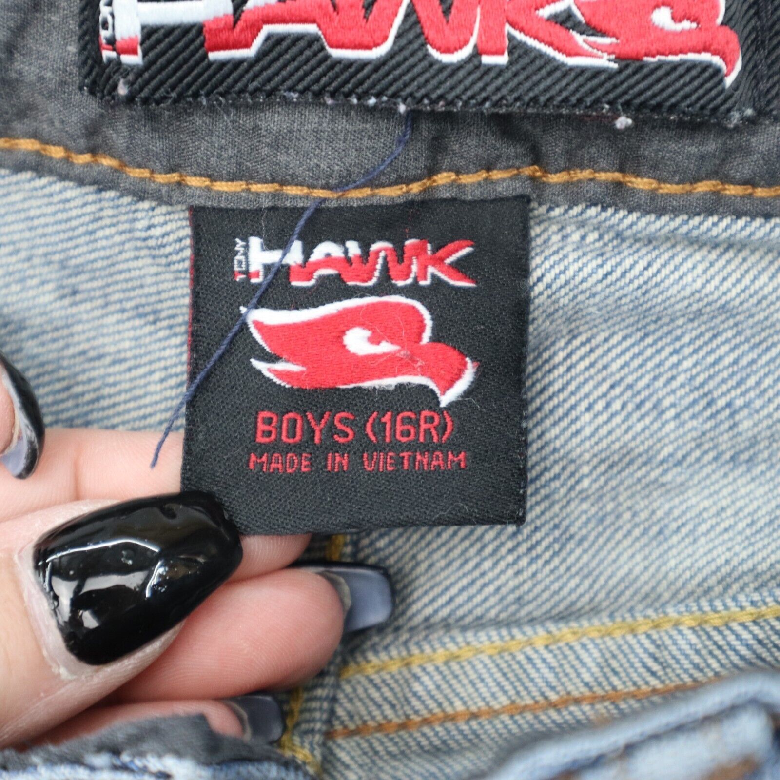 Primary image for Hawk Pants Boys 16R Blue Flat Front Slim Fit 5 Pocket Design Jeans Bottoms