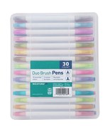 Wexford 30 Count Duo Brush Pen Set - Assorted Colors, 2 Marker Tip Style... - £15.97 GBP