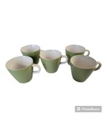 Set of 5 Mikasa Cera Stone Green Wood Cup Mugs Coffee Tea Japan VTG Replacements
