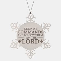 Motivational Christian Stainless Steel Bracelet, Keep My Commands and Fo... - £19.59 GBP