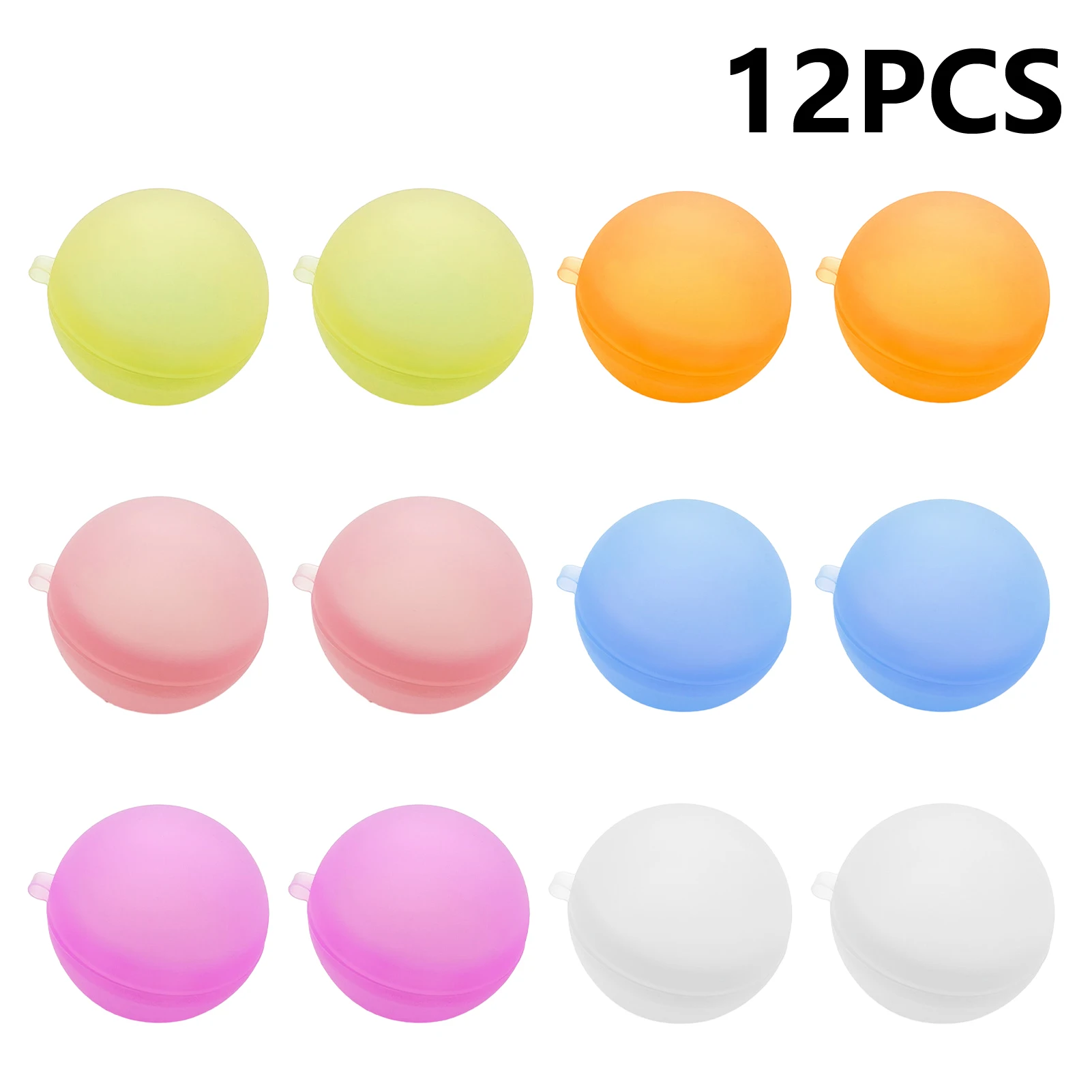 12pcs Fun Toys Party Water Balloons Soft Silicone Bright Reusable Backyard Tee - £12.72 GBP