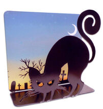 Black Cat 3D Table Topper Halloween Decorative Metal Sign - $29.95