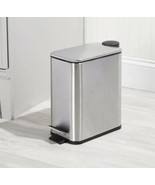 1.3 Gallon Rectangular Slim Profile Metal Step Trash Can Wastebasket Gar... - $67.90 CAD