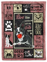 I Love My Frenchie Blanket Funny French Bulldog Lover Throw Blankets Xmas Gift - £45.58 GBP+