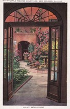 Little Theater Courtyard St. Peter Street New Orleans Louisiana LA Postcard A03 - £2.23 GBP