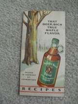 Vintage 1929 Advertising Brochure Booklet Vermont Maid Maple Syrup - £14.77 GBP