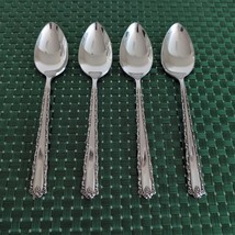 Oneida CHERIE Teaspoons Set Lot of 4 Stainless Deluxe Floral Glossy USA - $11.99