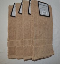 Set Of Four Cotton Poly Blend Hand Towels - £15.48 GBP